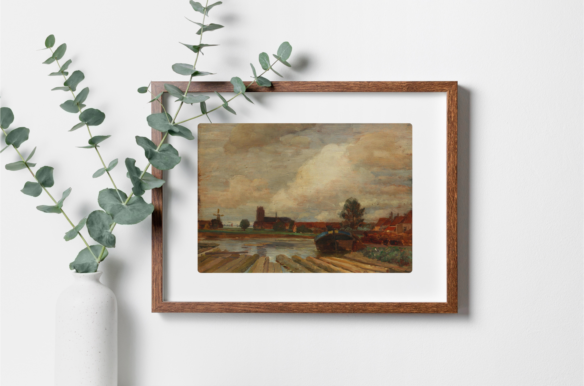 A stunning canvas art print of an Austrian landscape featuring vibrant colors and intricate details, perfect for home decor.