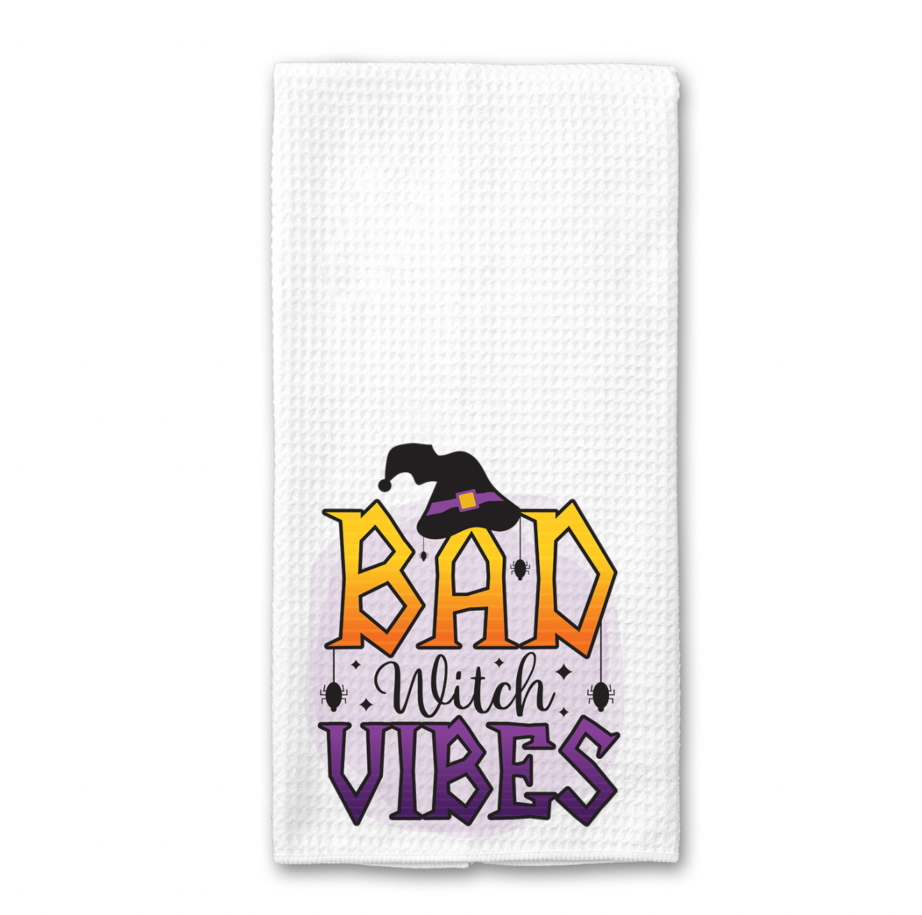 Bad Witch Vibes Kitchen Towel featuring a stylish design, made from absorbent microfiber, perfect for kitchen use.