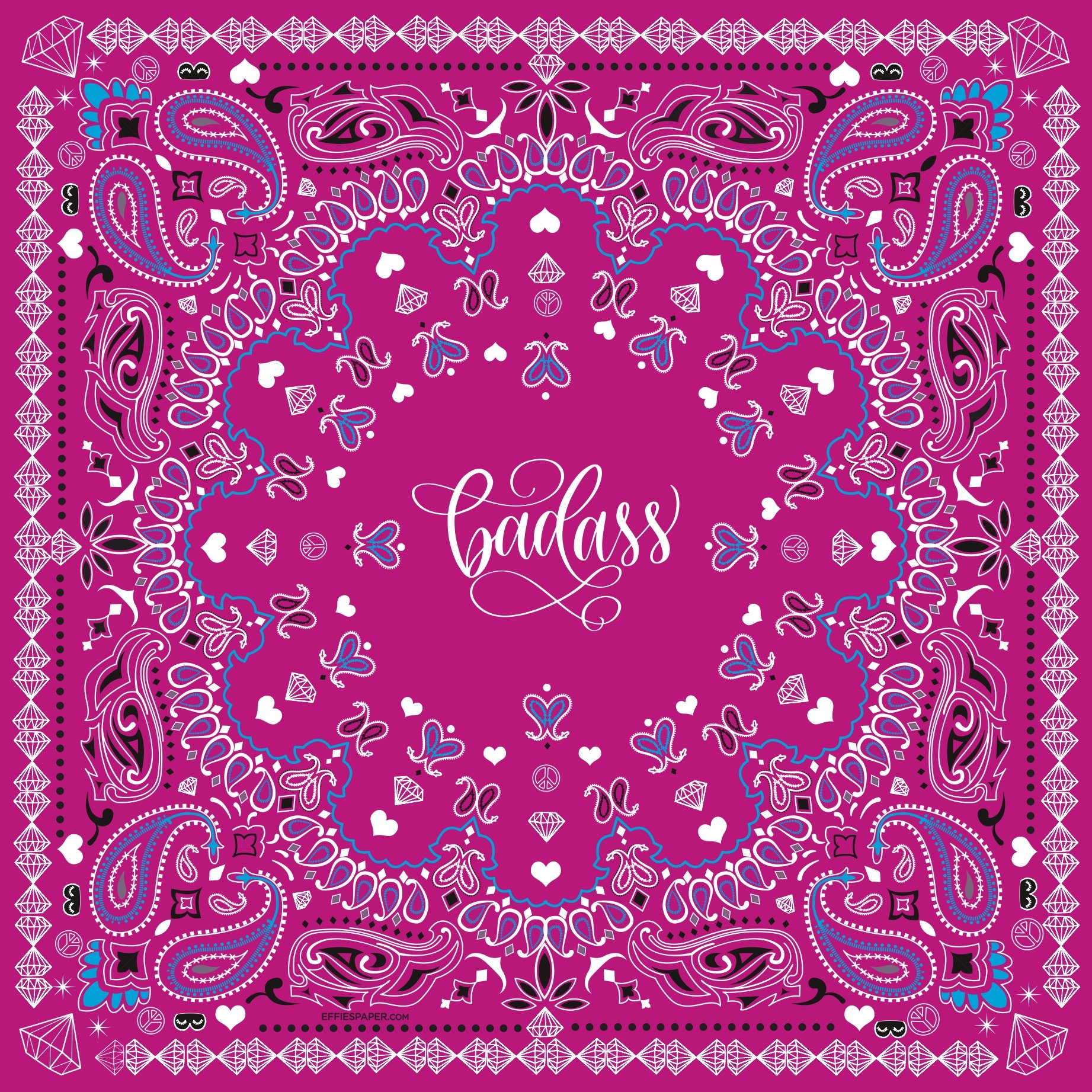 Badass Bandana/Scarf in a stylish silk-cotton blend, showcasing its vibrant design and versatile size.