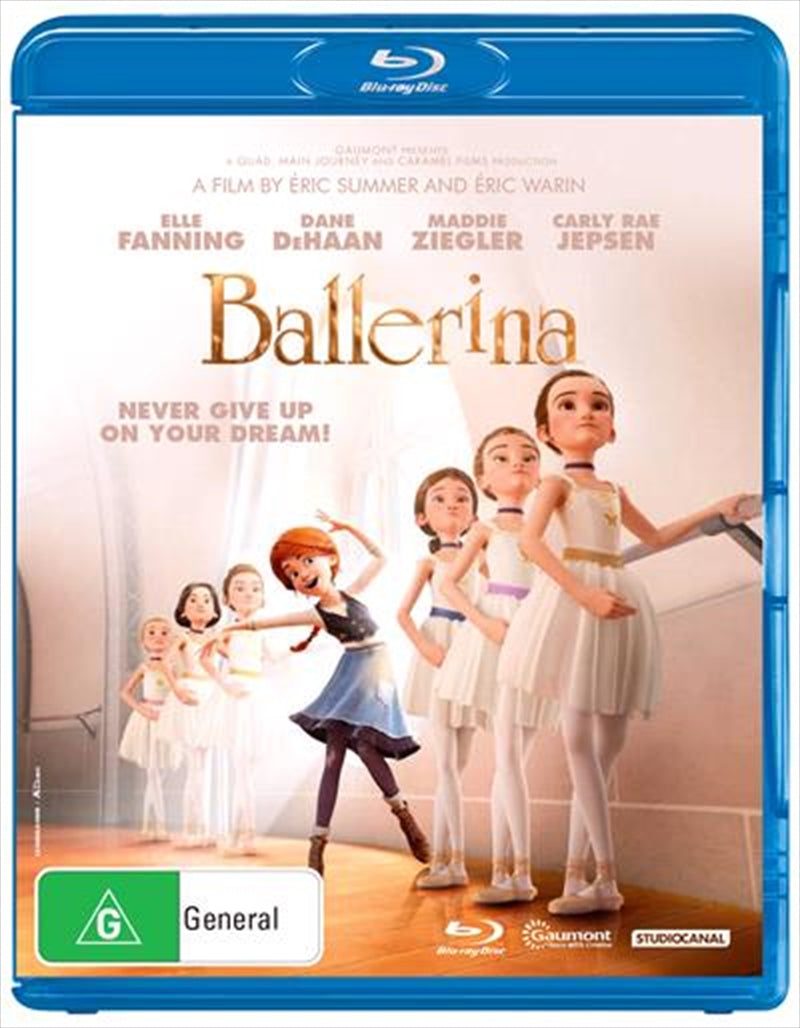 Cover of Ballerina Blu-ray featuring Felicie in a ballet pose with Paris in the background.