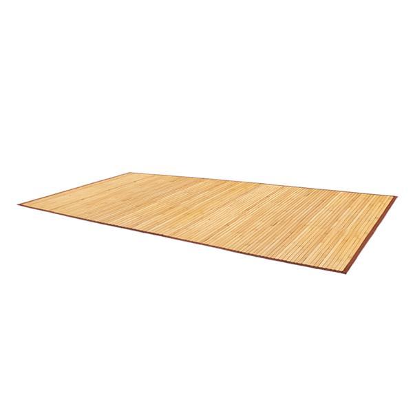 Natural bamboo floor mat measuring 24x72 inches, featuring a non-sliding waterproof design suitable for home use.