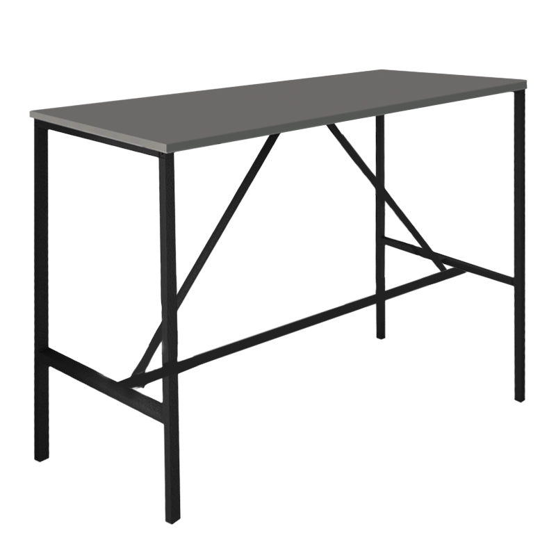 PINTO Anthracite Bar Table with sleek design, dimensions 100x45x89cm, featuring a durable melamine surface and rust-resistant metal frame.