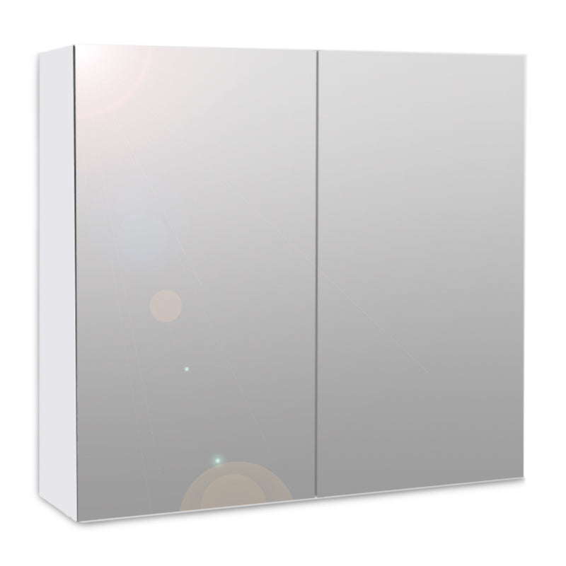 ASHLEY Bathroom Cabinet with mirror in white, featuring two internal shelves and compact dimensions of 60x15x60cm.