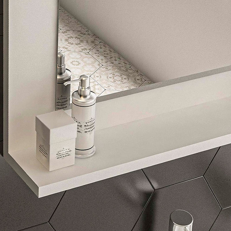 Sleek SLIM White Bathroom Mirror measuring 60x10x45cm, featuring a modern design and high reflectivity.