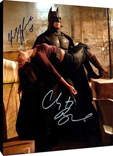 Batman Begins Cast Autograph Replica Print Canvas featuring printed signatures of the cast, perfect for fans and collectors.