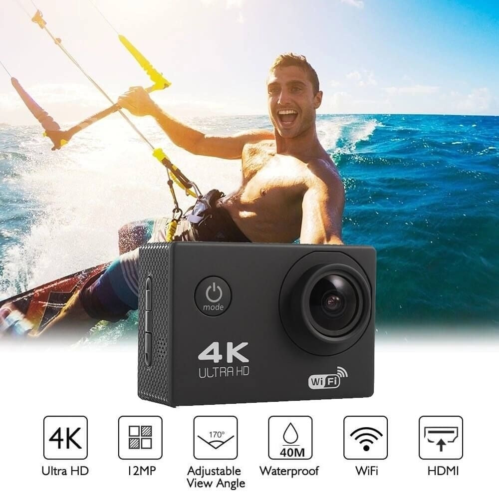 BDI New Action Camera 4K wifi sports DV Cam with waterproof shell, ideal for outdoor and underwater activities.