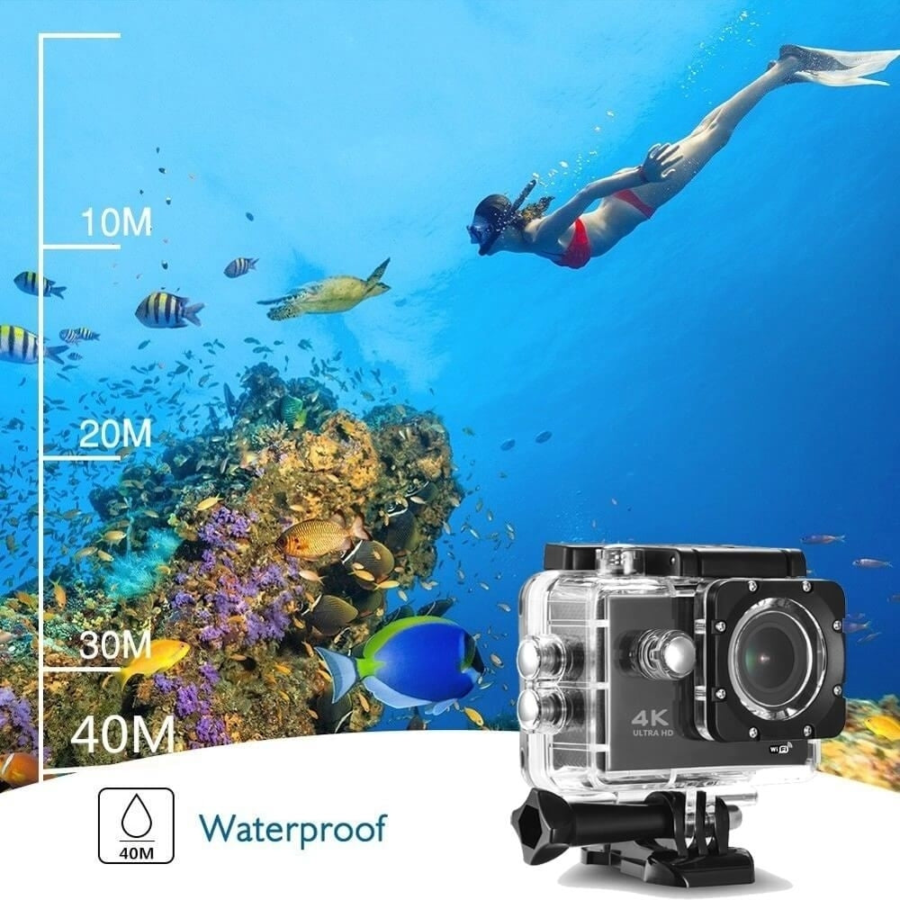 BDI New Action Camera 4K wifi sports DV Cam with waterproof shell, ideal for outdoor and underwater activities.