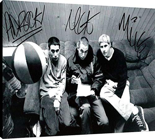 Beastie Boys Autograph Promo Print Canvas Wall Art featuring vibrant colors and printed signatures, perfect for fans and collectors.