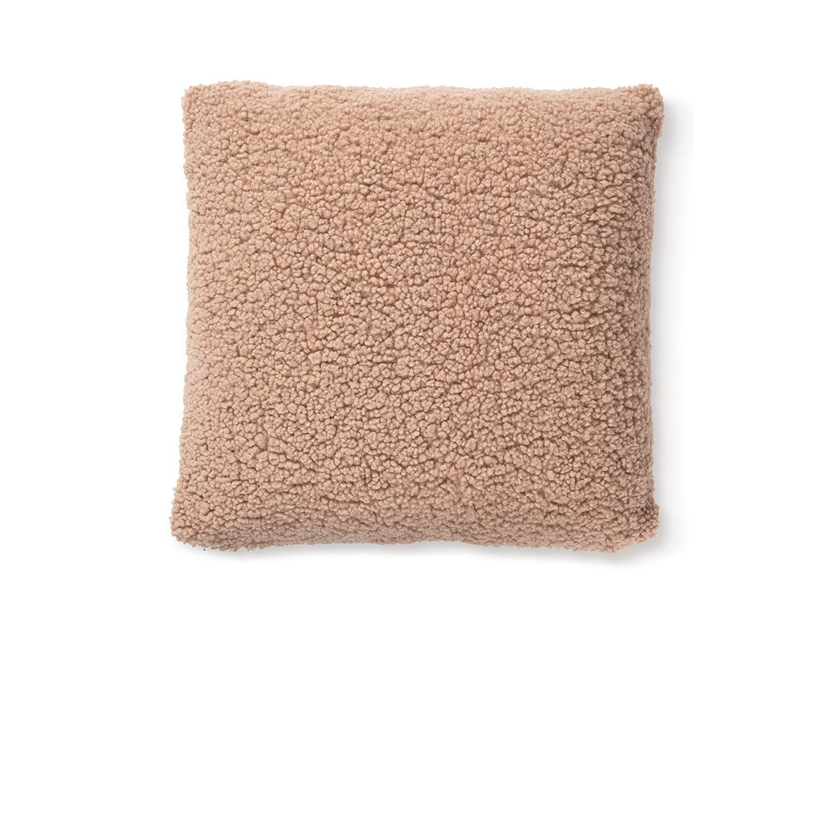 Bedding House Sherpa Filled Square Cushion in Ochre, featuring soft teddy fabric and a trendy solid color design.