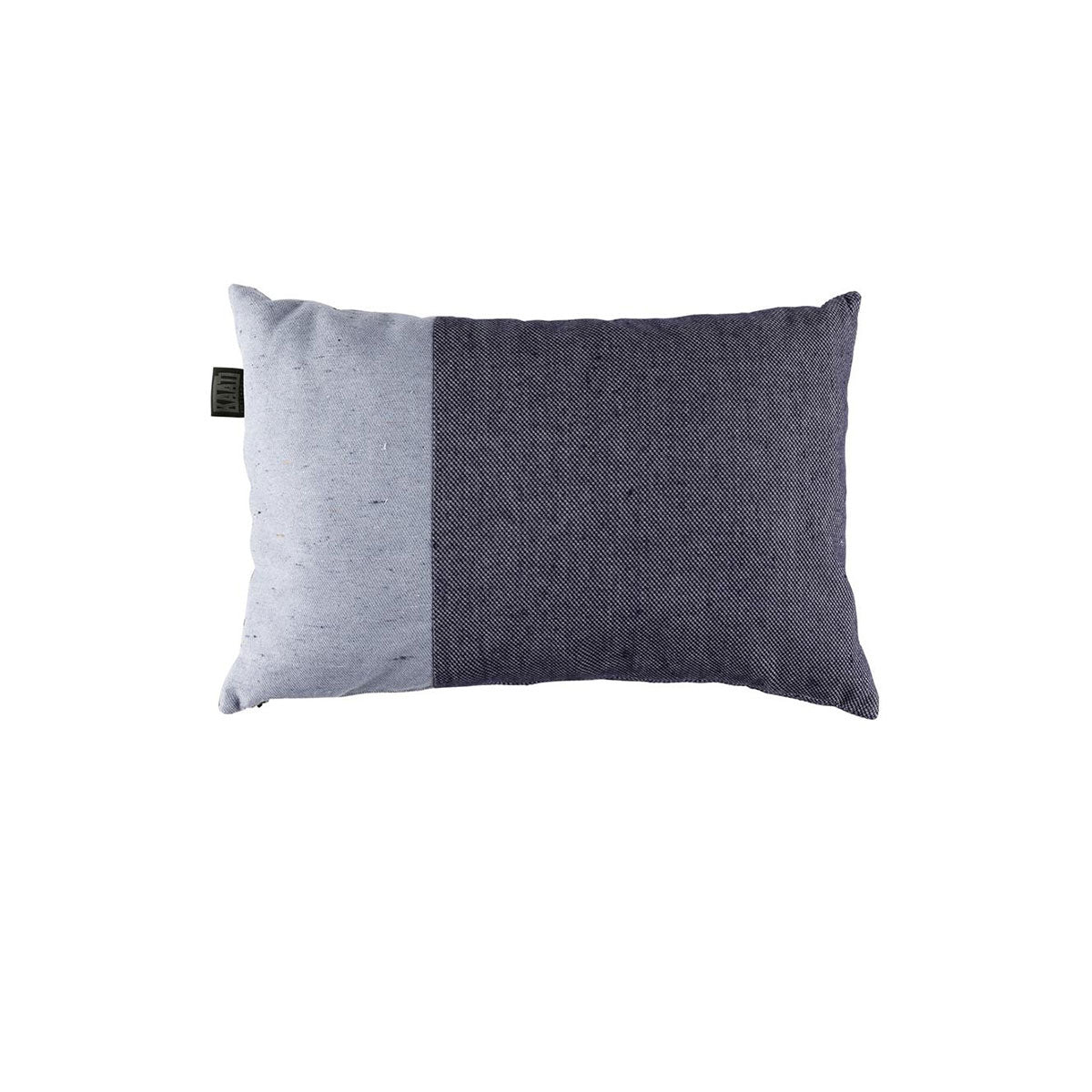 Bedding House Remix Blue Filled Cushion, 40cm x 60cm, made from recycled materials with a solid blue design.