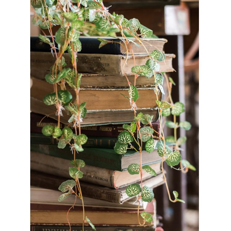 A 27-inch long Begonia Leaf Hanging Vine featuring realistic green leaves made from plastic and silk cloth, perfect for indoor and outdoor decor.