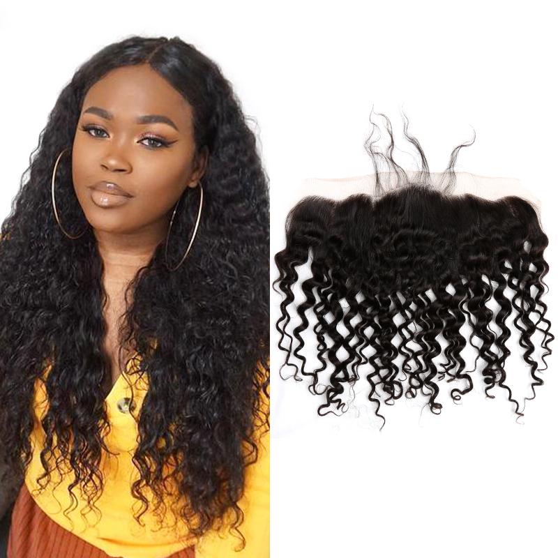 Bella Hair 13x4 Curly Wave Lace Frontal showcasing natural curls and a seamless lace design.