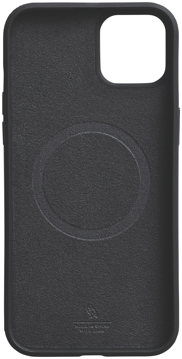 Bellroy iPhone 14 Plus Leather Mag case in black, showcasing premium leather and sleek design.