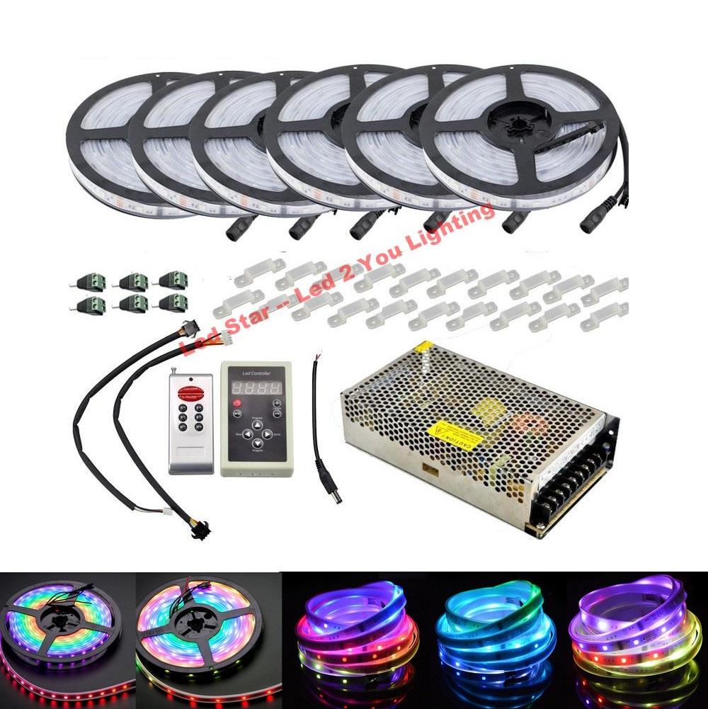 Best 6803 IC LED Strips Light in various lengths, showcasing vibrant colors and waterproof design, ideal for home and outdoor decoration.