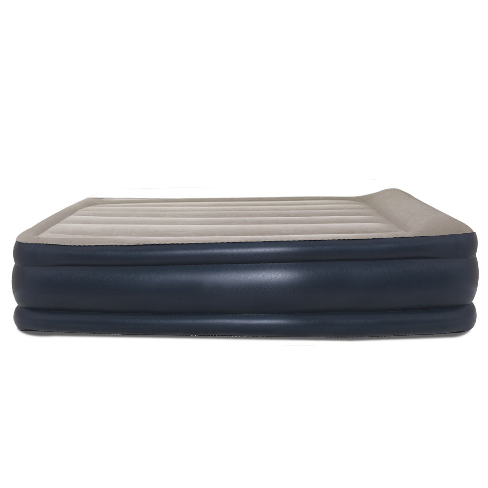 Bestway Air Bed - Single Size with a comfortable flocked surface and built-in pump, ideal for indoor and outdoor use.