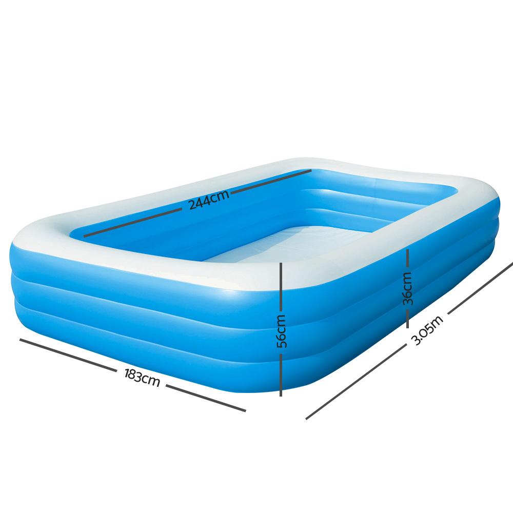 Bestway Inflatable Kids Above Ground Swimming Pool with vibrant colors and sturdy design, perfect for summer fun in the backyard.