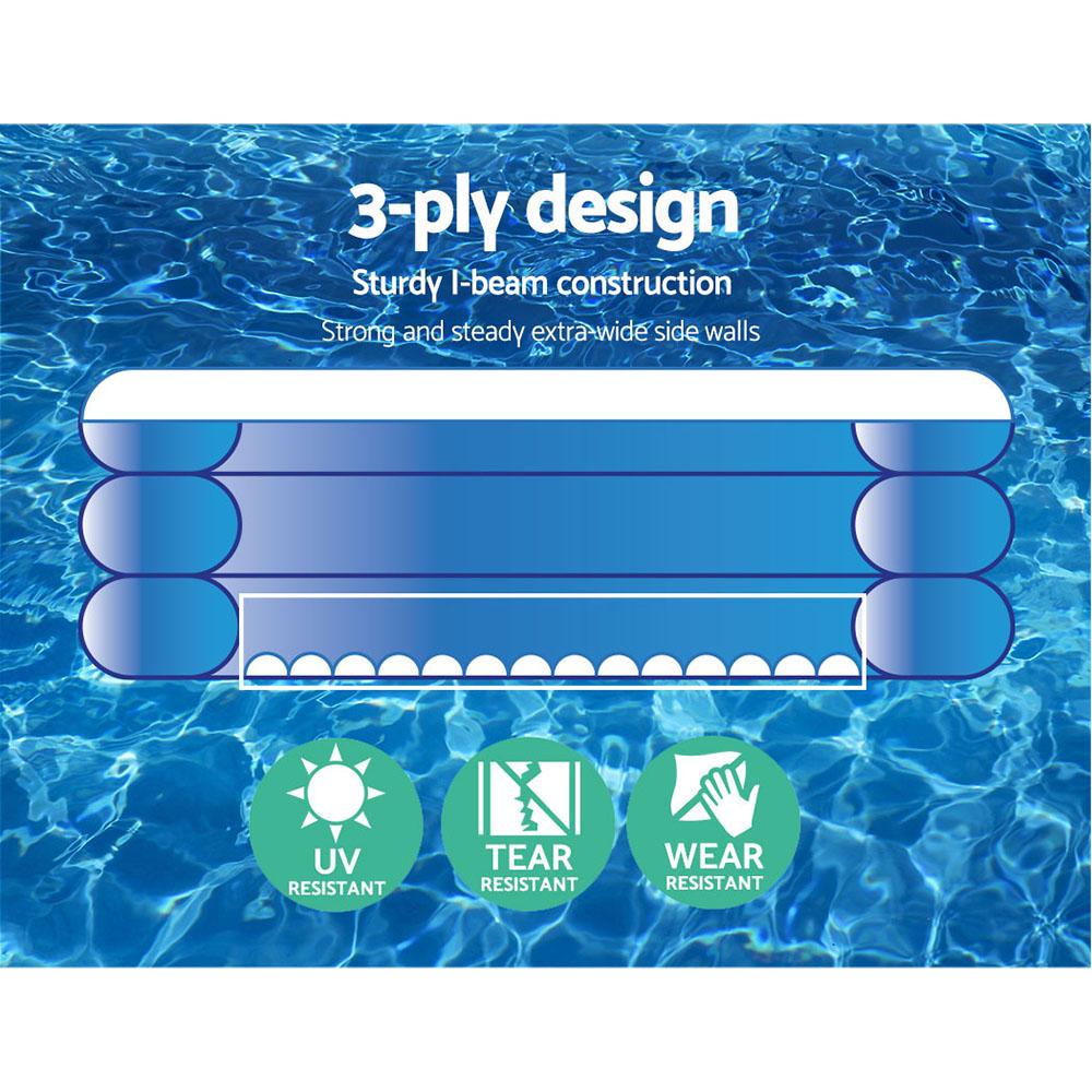 Bestway Inflatable Kids Above Ground Swimming Pool with vibrant colors and sturdy design, perfect for summer fun in the backyard.