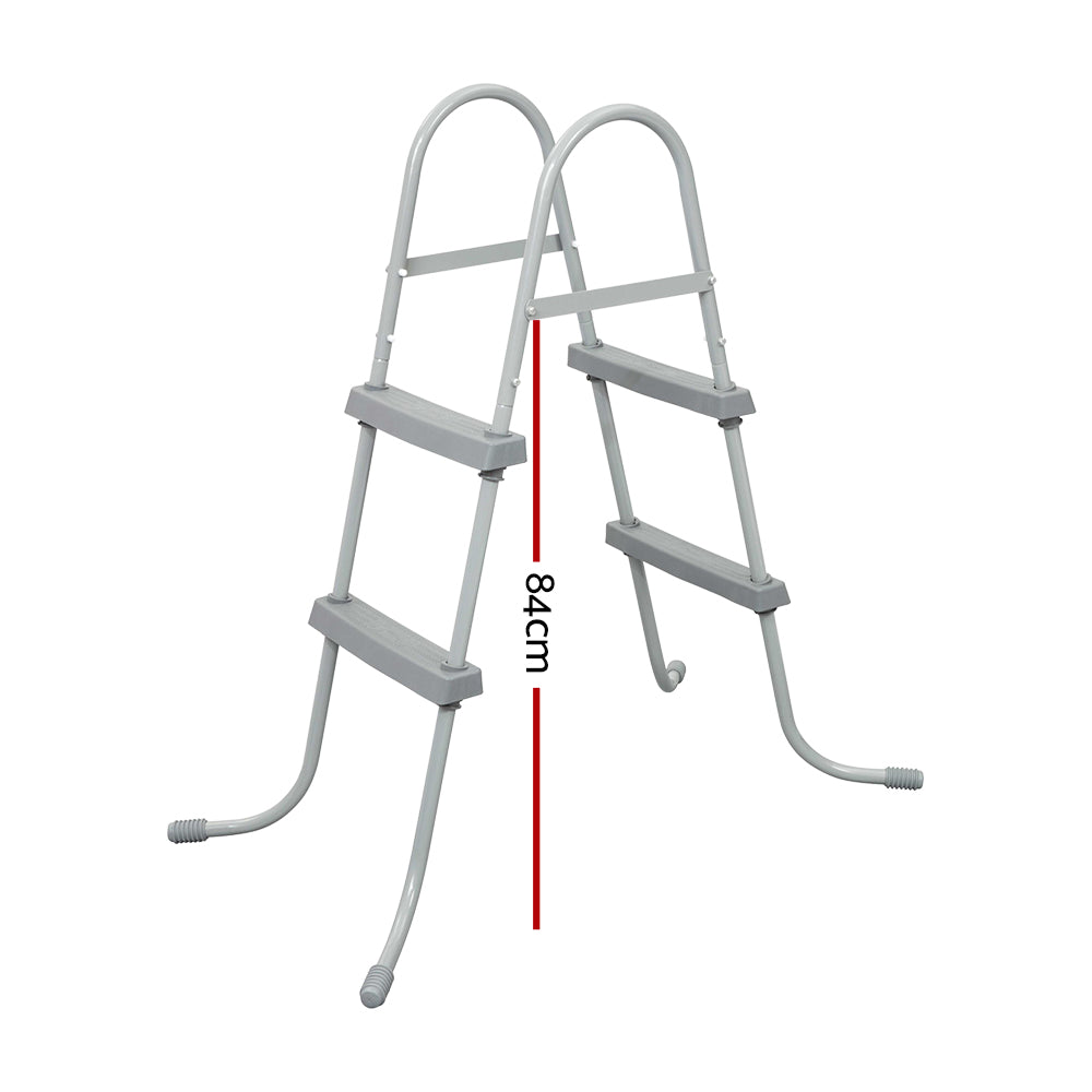 Bestway Ladder for Above Ground Swimming Pools, featuring removable non-slip steps and a corrosion-resistant metal frame, designed for 32-inch pools.