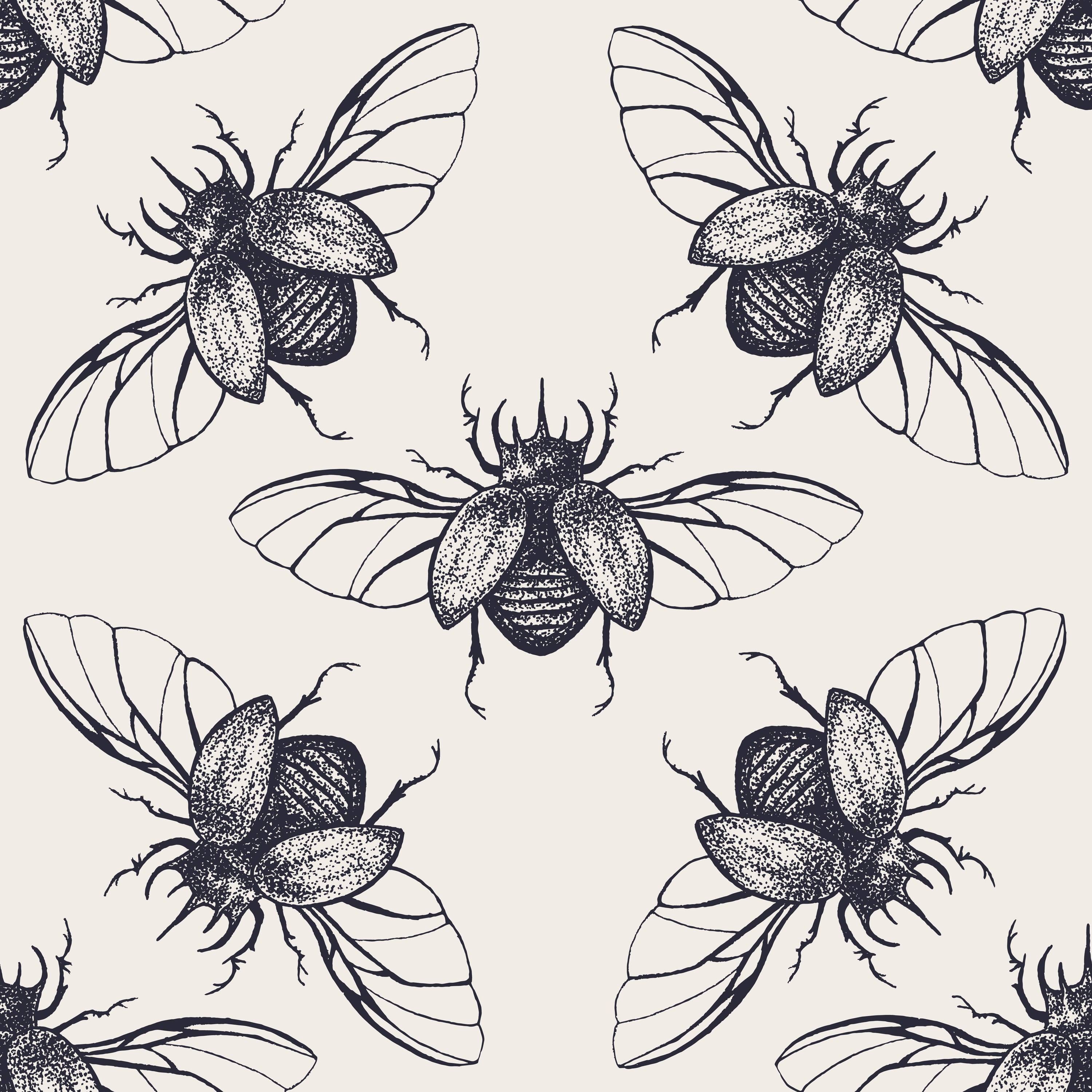 Beetles Wallpaper featuring vibrant colors and modern design, perfect for home decor.