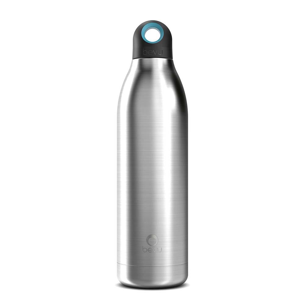 Bevu® DUO Insulated Bottle Steel in vibrant colors, showcasing its sleek design and double vacuum insulation features.