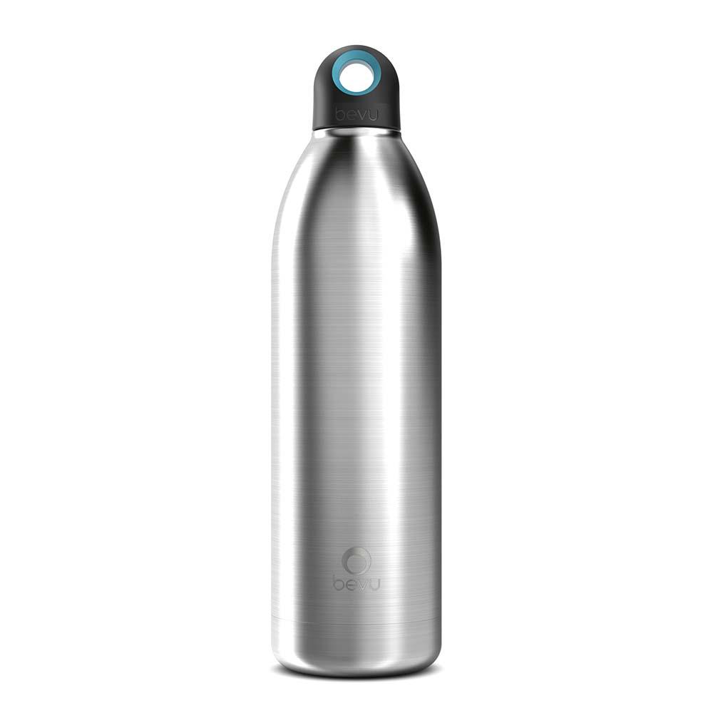 Bevu® DUO Insulated Bottle Steel in vibrant colors, showcasing its sleek design and double vacuum insulation for hot and cold beverages.