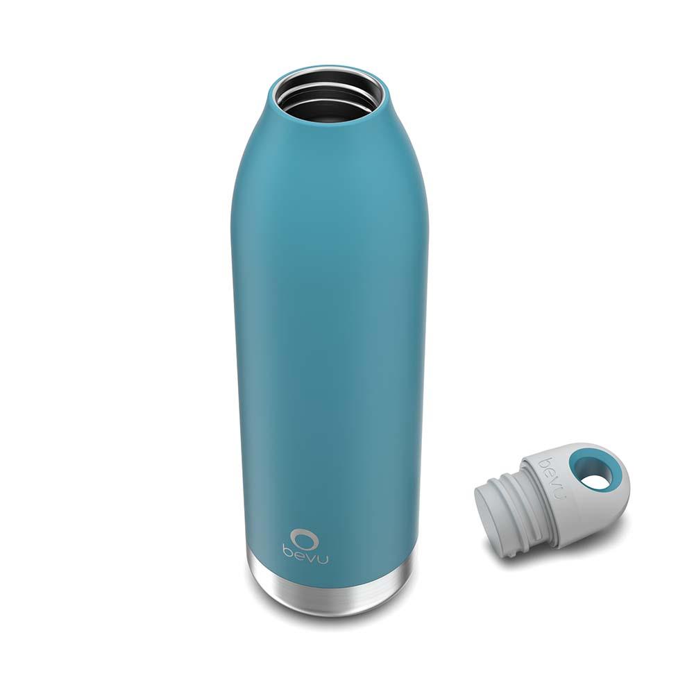 Bevu® DUO Insulated Bottle in Teal, 550ml, showcasing its sleek design and double vacuum insulation.