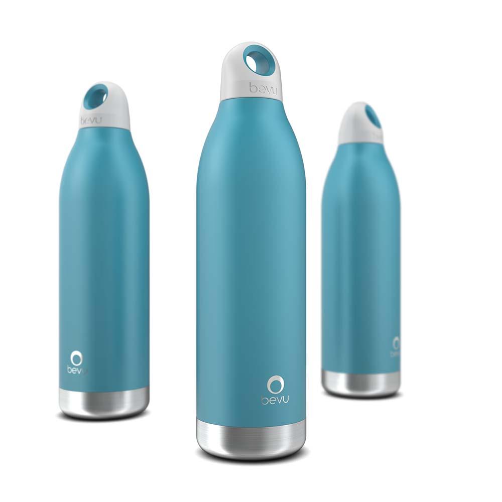 Bevu® DUO Insulated Bottle in Teal, 550ml, showcasing its sleek design and double vacuum insulation.