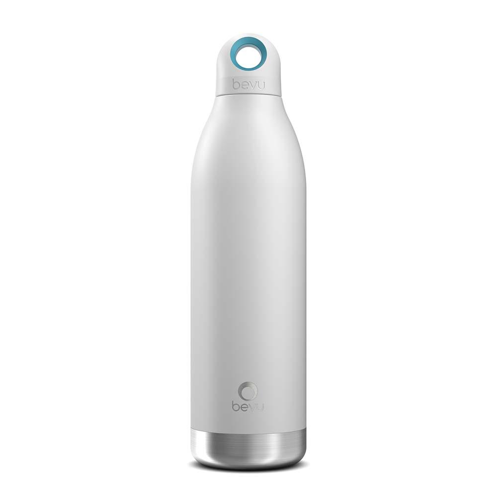 Bevu® DUO Insulated Bottle in White, 550ml, showcasing its sleek design and double vacuum insulation features.