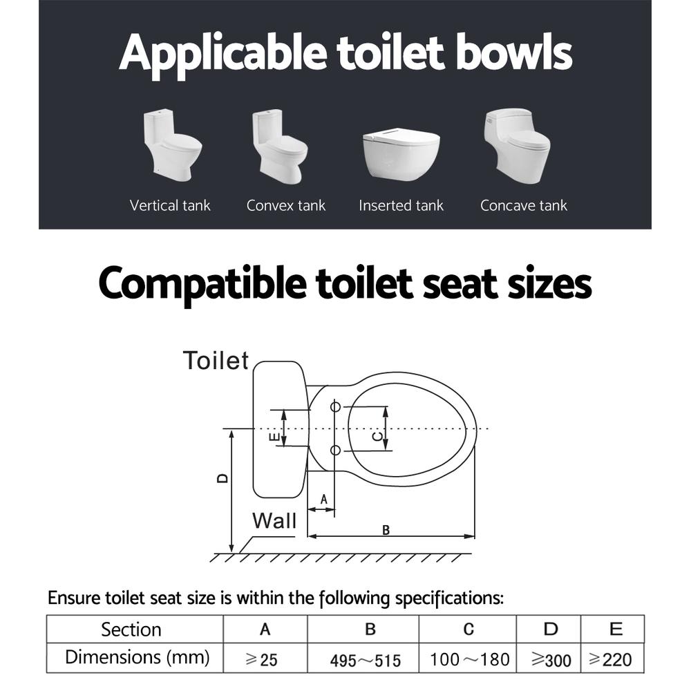 Electric Bidet Toilet Seat Cover with control panel and stainless steel nozzle, designed for comfort and hygiene.