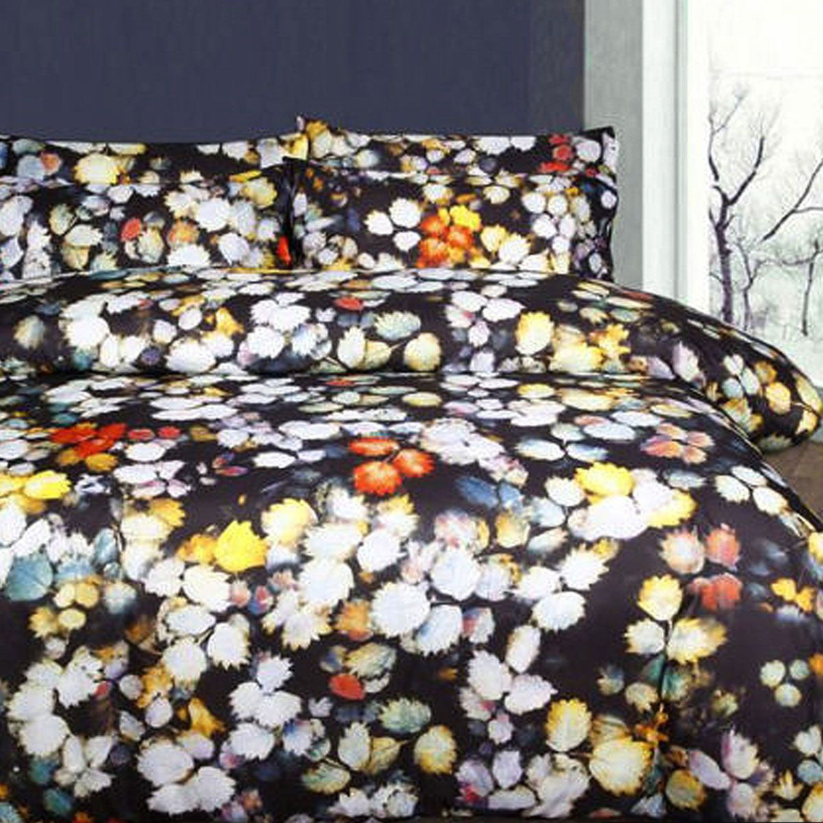 Big Sleep Nordic Multi Quilt Cover Set featuring vibrant floral prints in multiple colors, designed for double beds.