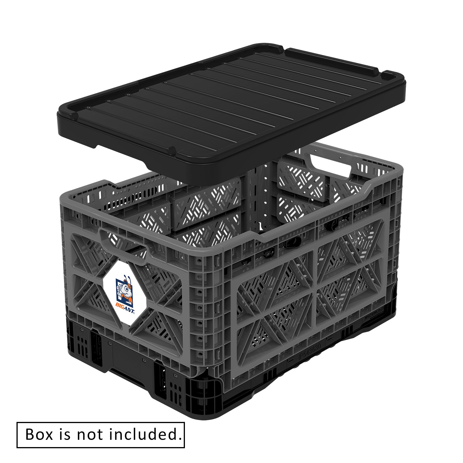 BigAnt Black Cap designed for 48L Smart Foldable Stackable Crate, showcasing its durable and eco-friendly design.