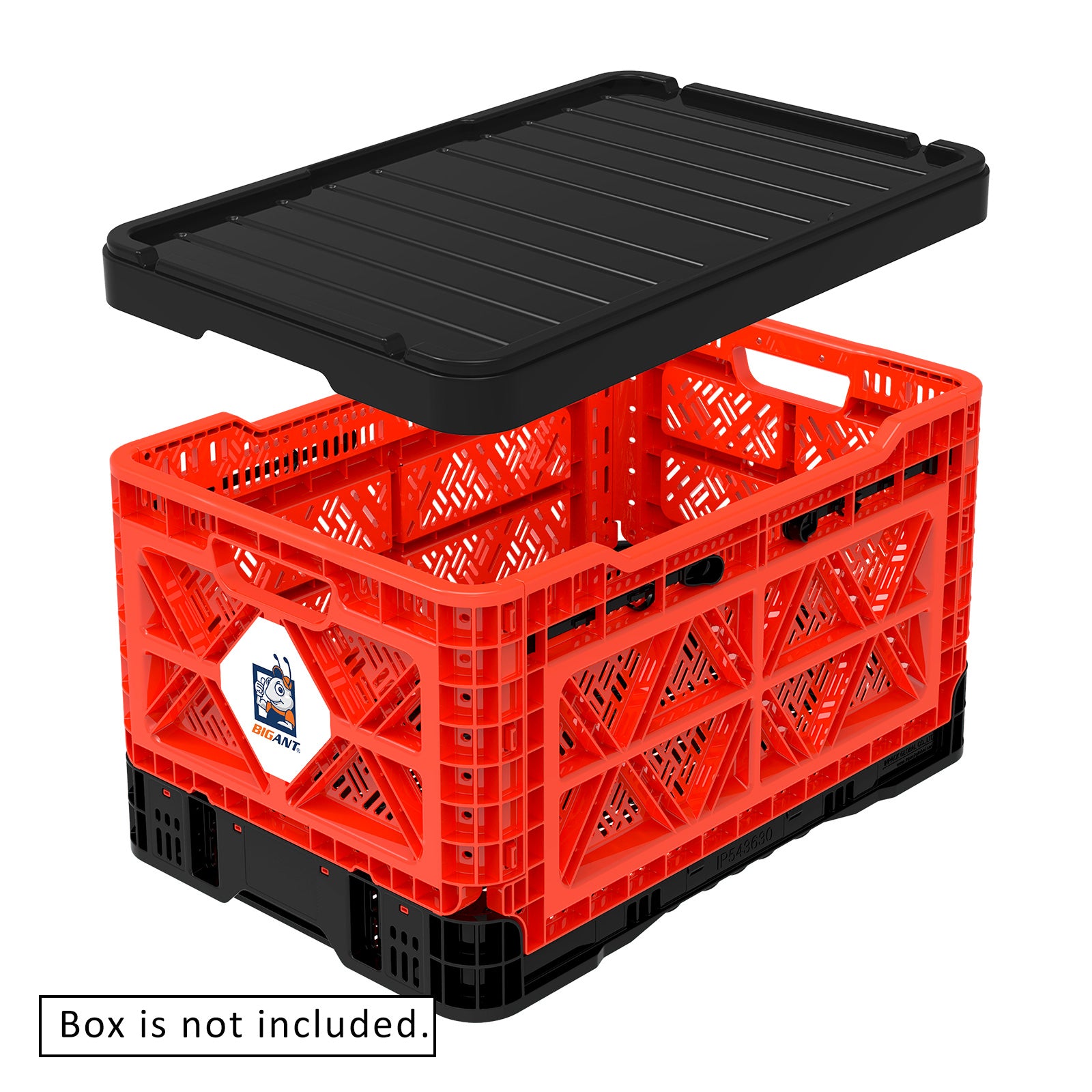 BigAnt Black Cap designed for 48L Smart Foldable Stackable Crate, showcasing its durable and eco-friendly design.