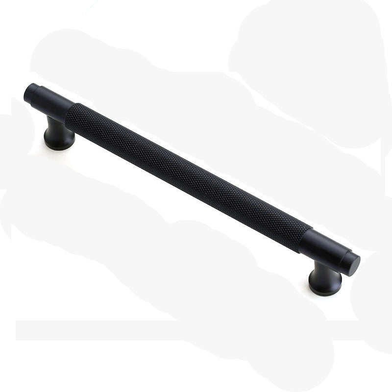 Modern black furniture door kitchen cabinet handle with sleek design and brushed nickel finish.