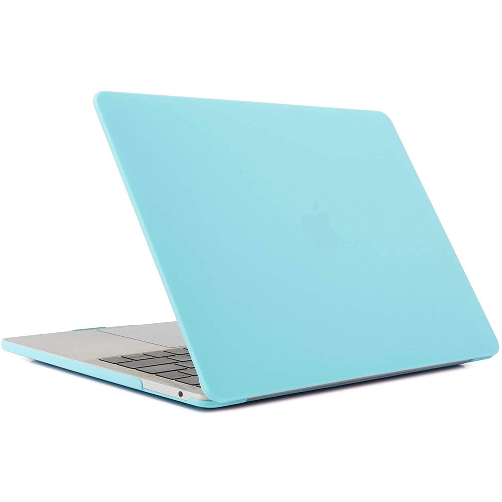 Blue matte shell case for MacBook Pro 13 inch 2020, featuring a sleek design and keyboard cover.