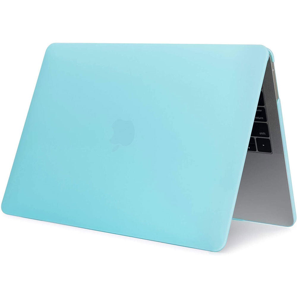 Blue matte shell case for MacBook Pro 13 inch 2020, featuring a sleek design and keyboard cover.