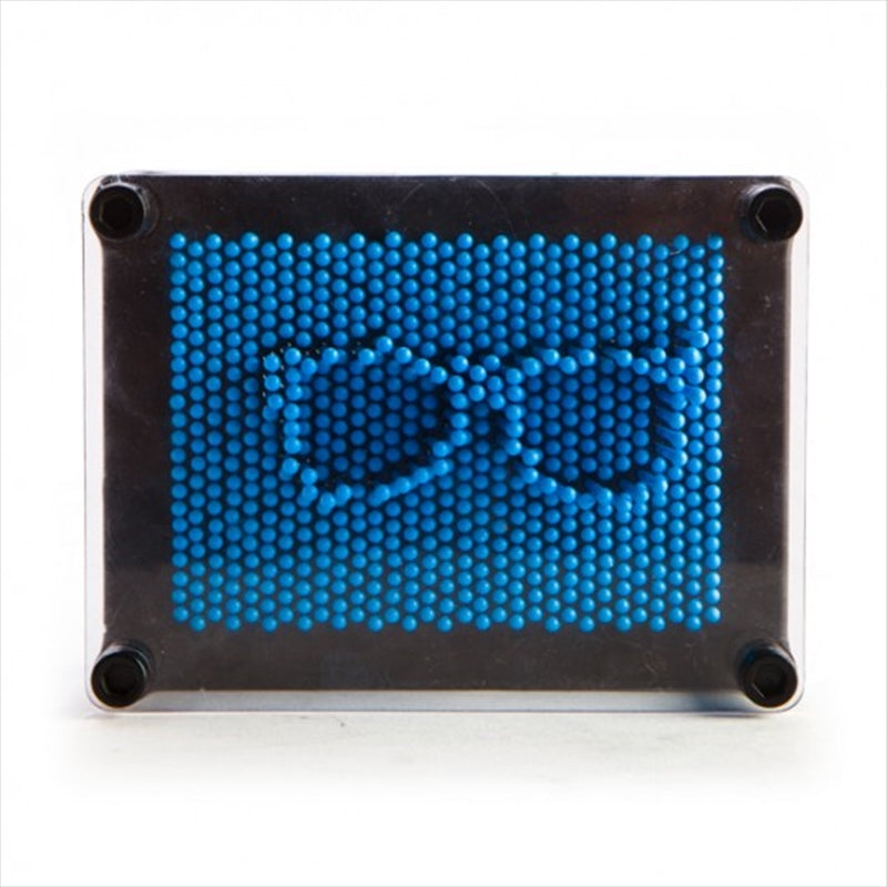 Bright blue neon pin art with 3D pin design, showcasing vibrant colors and interactive features.