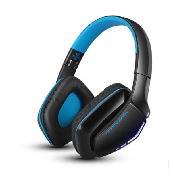 Bluetooth Headphones Wireless Headset Foldable Gaming Headset V4.1 with adjustable headband and protein leather ear cushions.