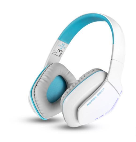 Bluetooth Headphones Wireless Headset Foldable Gaming Headset V4.1 with adjustable headband and protein leather ear cushions.