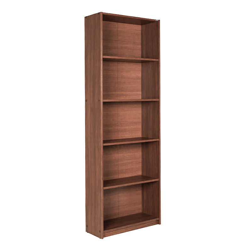 CARMELLA Walnut Bookcase with five shelves, 64x26x182 cm, showcasing a rich walnut finish.