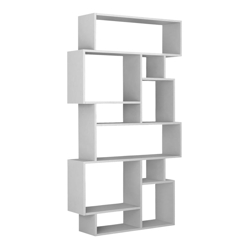 MATHIAS White Bookcase, melamine finish, dimensions 96x25.5x168.5 cm, stylish and durable storage solution.