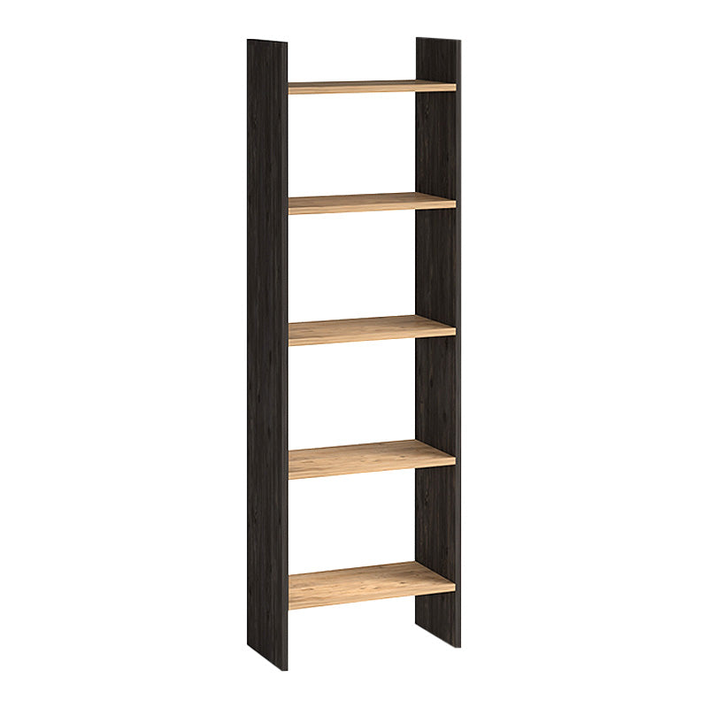 NOBLESS Grey Oak Bookcase with six shelves, stylish design, and durable melamine construction.