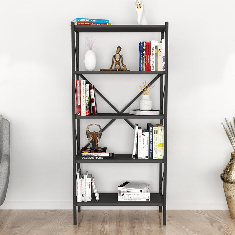 PINIA Anthracite Bookcase with five shelves, modern design, and durable construction, measuring 66x34x160cm.