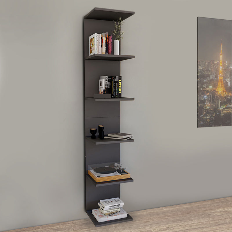 THOMAS Anthracite Bookcase, modern wall shelf with sleek design, perfect for home or office use.