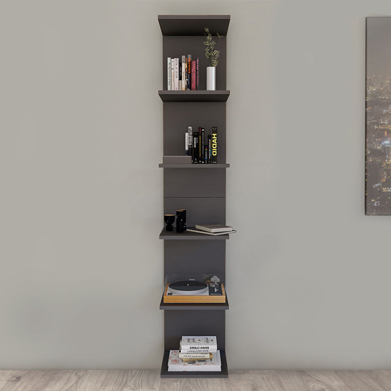 THOMAS Anthracite Bookcase, modern wall shelf with sleek design, perfect for home or office use.