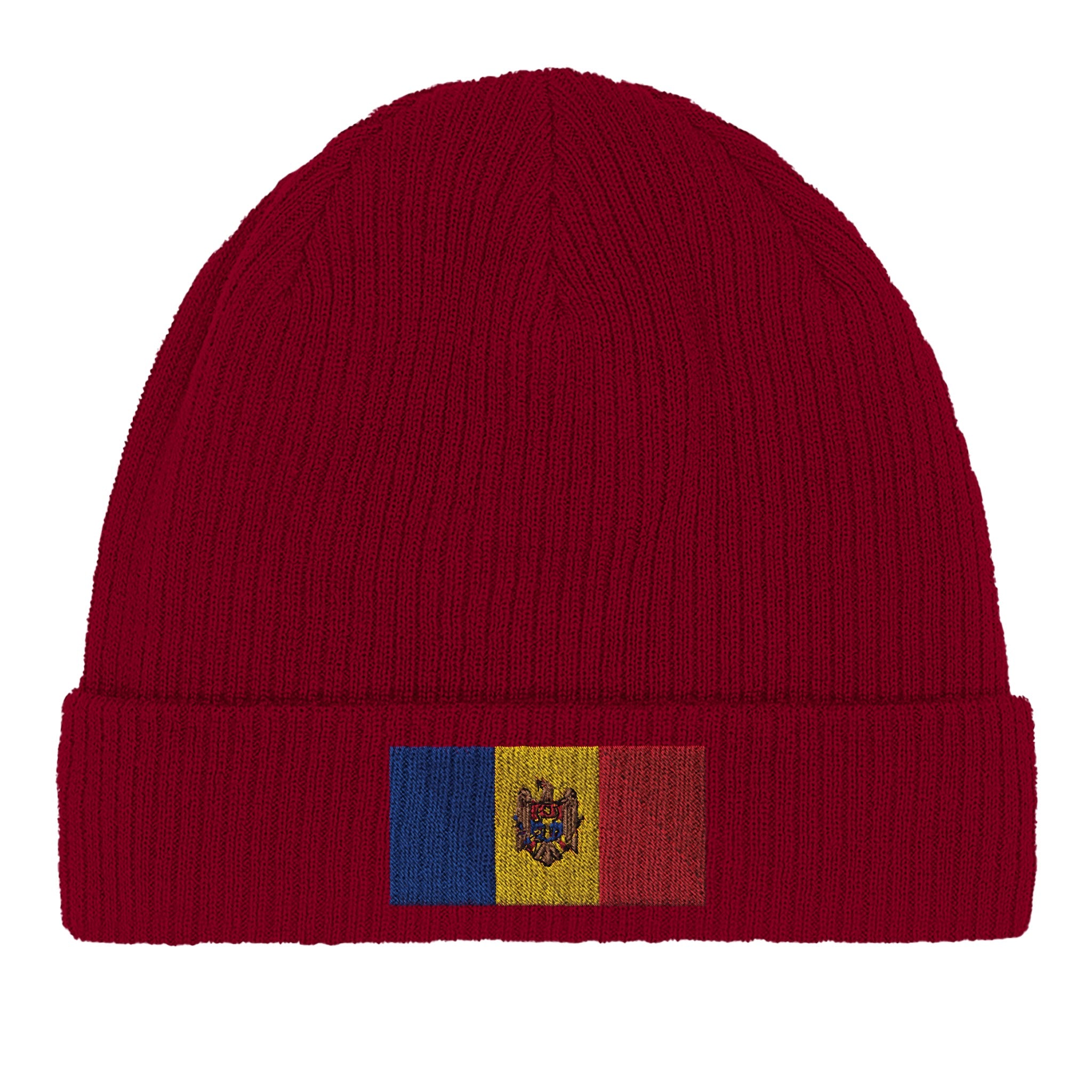 Bonnet en coton biologique Drapeau de la Moldavie, doux et confortable, idéal pour toutes les saisons.