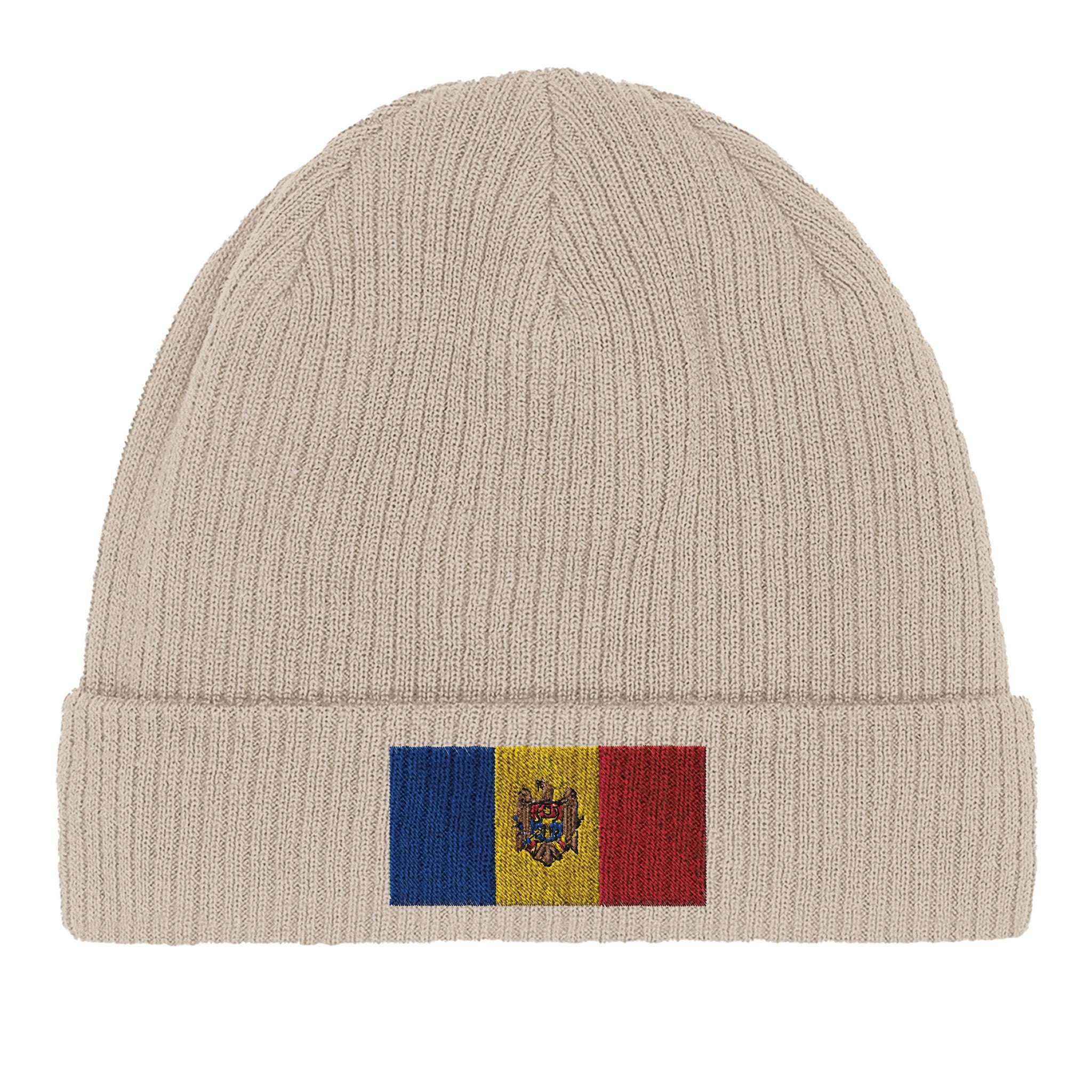 Bonnet en coton biologique Drapeau de la Moldavie, doux et confortable, idéal pour toutes les saisons.