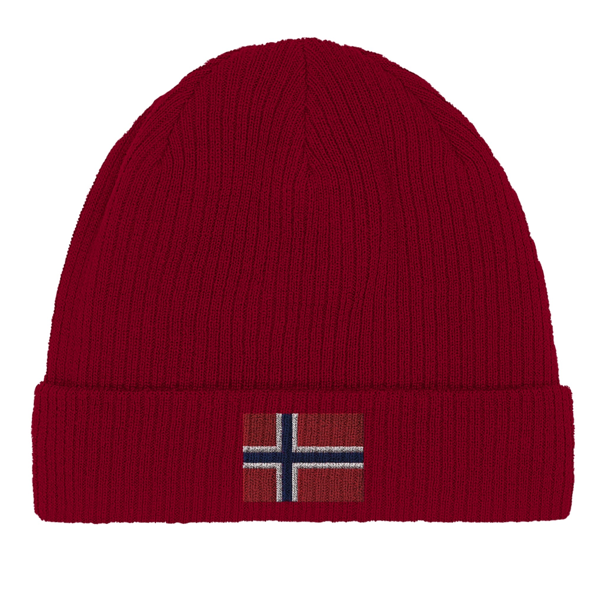 Bonnet en coton biologique avec le Drapeau de la Norvège, doux et confortable, idéal pour toutes les occasions.