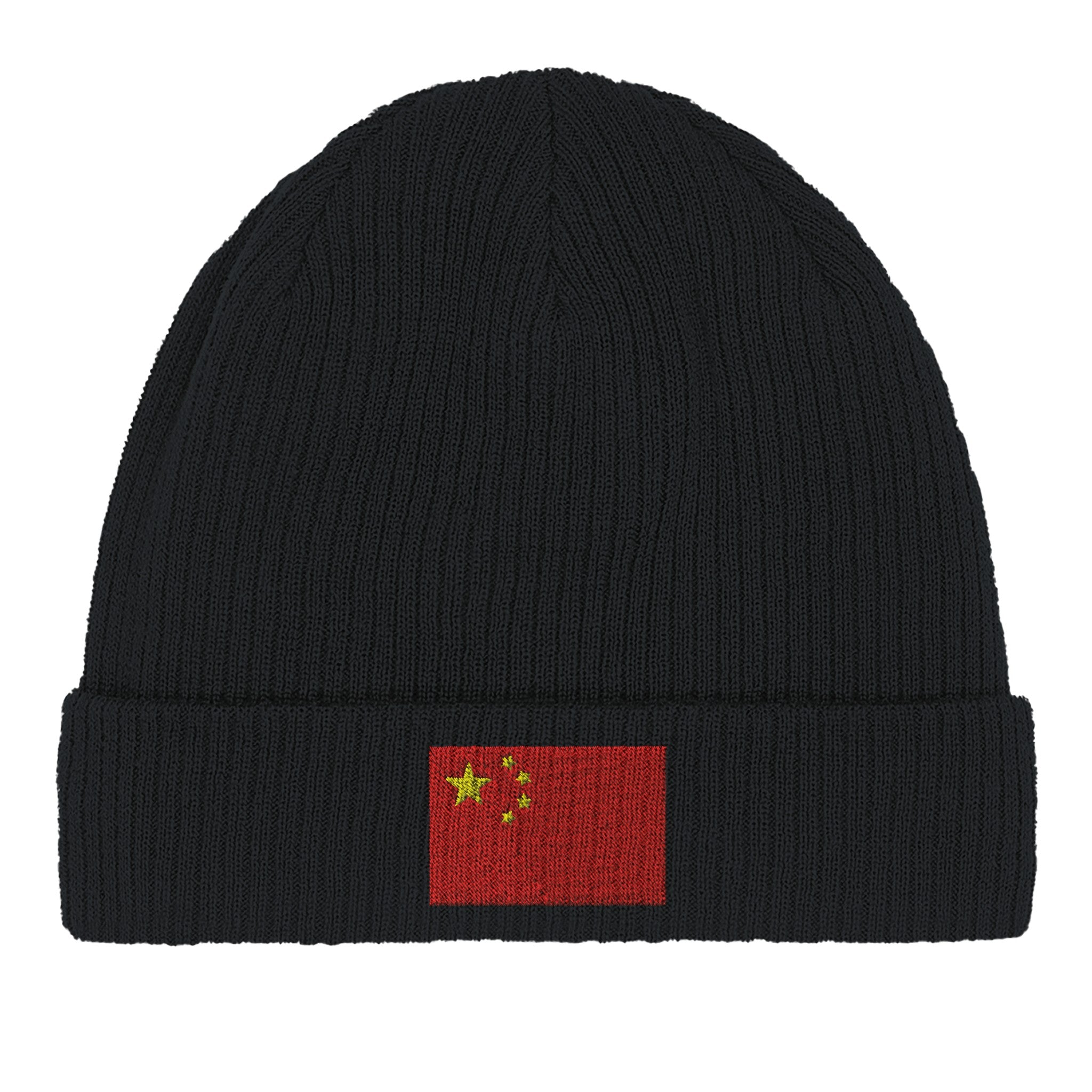 Bonnet en coton biologique avec le drapeau de la république populaire de Chine, doux et confortable, idéal pour toutes les saisons.