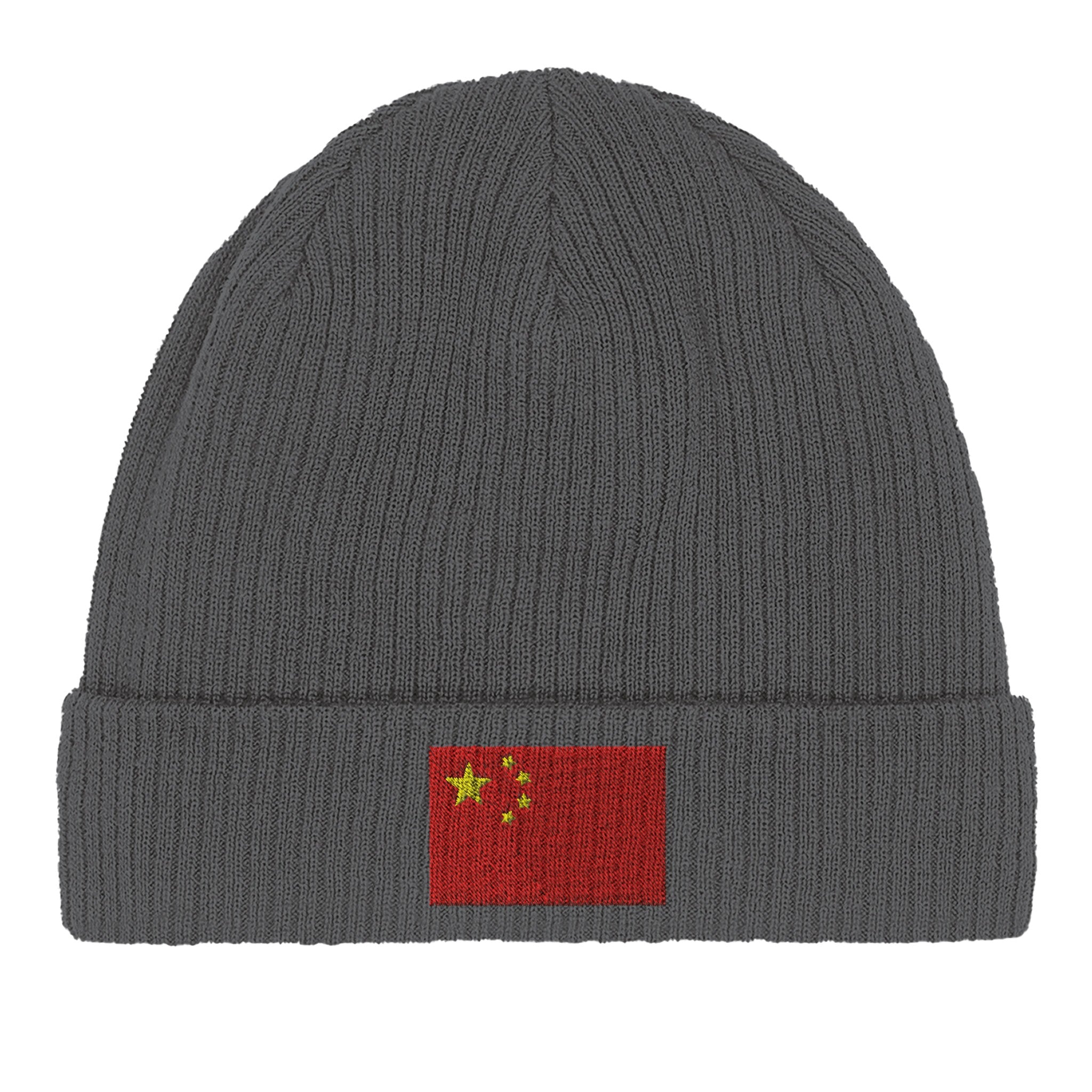 Bonnet en coton biologique avec le drapeau de la république populaire de Chine, doux et confortable, idéal pour toutes les saisons.