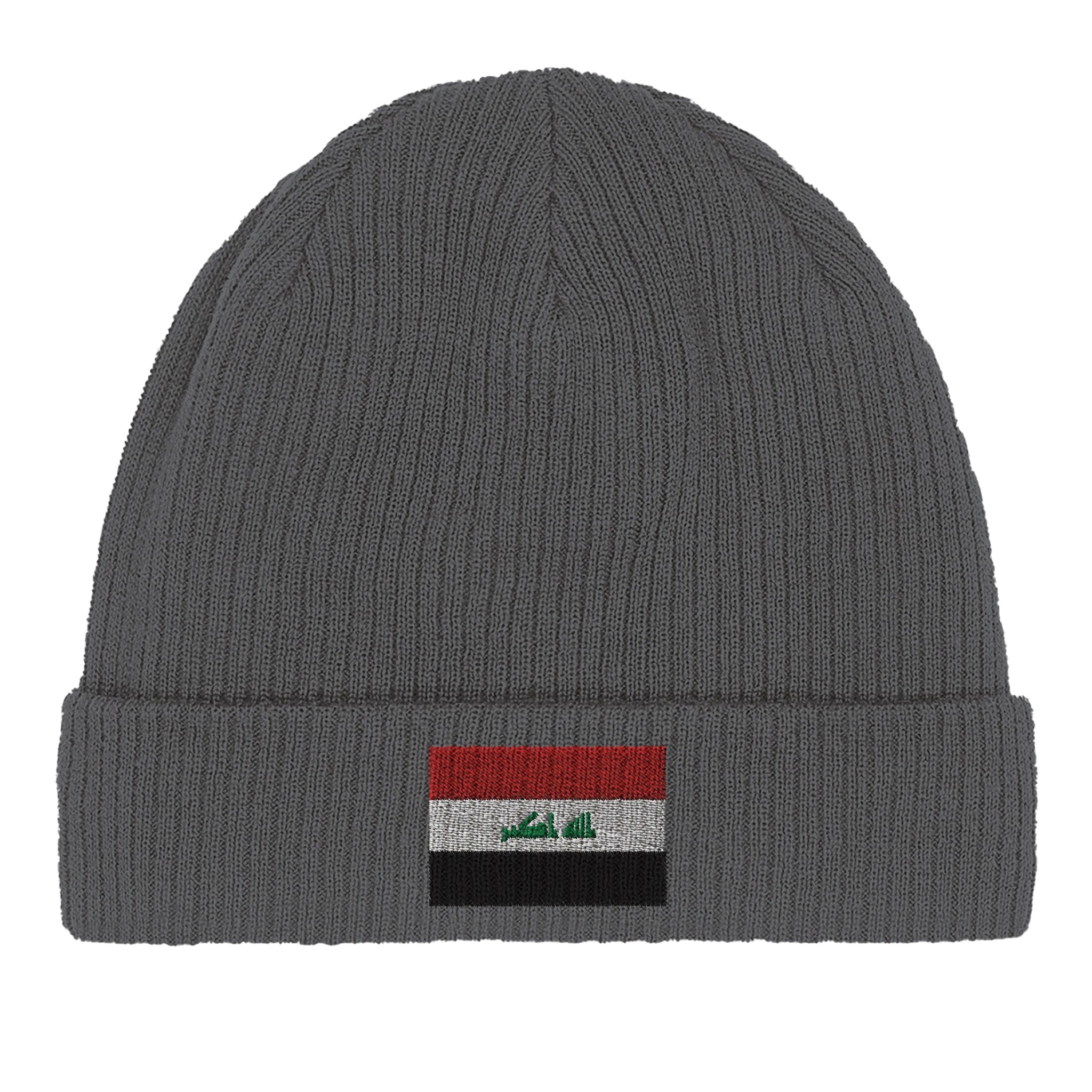 Bonnet en coton biologique avec le Drapeau de l'Irak, léger et confortable, parfait pour un usage intérieur et extérieur.